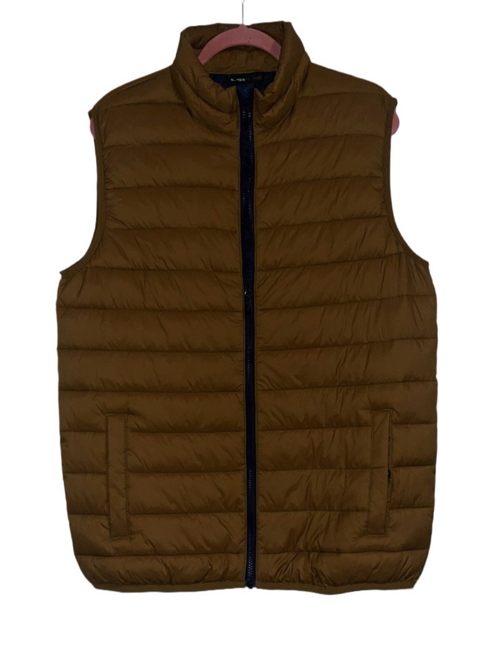 Swiss Tech Quilted Puffer Vest in Brown
